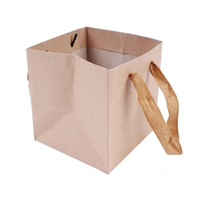 Крафт пакет плотный с веревочной ручкой, 200*200*200мм