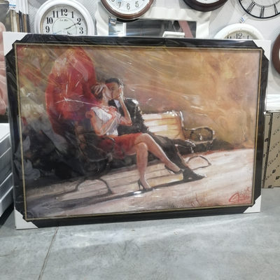 картина в раме 70 х 100 см   Chris Clark - Red Umbrella Romanse II