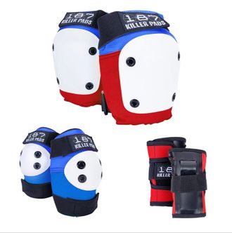 Купить комплект защиты 187 Killer Pads (RED/WHITE/BLUE) в Иркутске