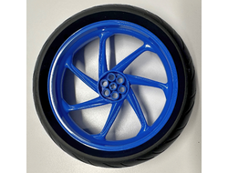 Wheel 107.1mm D. x 24mm Motorcycle with Black Tire 139mm D. x 37mm Motorcycle Racing Tread  71720 / 71722 , Blue (71720c02)