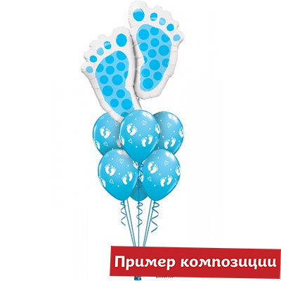 П ФИГУРА 6 Стопы мальчика голубые/89 см.