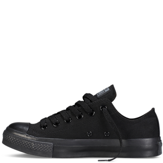 Converse all star black top on black
