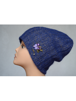 vizio итальянская шапка 5803 васильковая вязаная фото