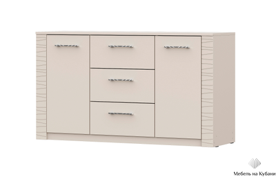 Калипсо комод 3 ящика двухстворчатый Меланж