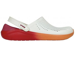 CROCS LITERIDE CLOG BARELY ORANGE WHITE