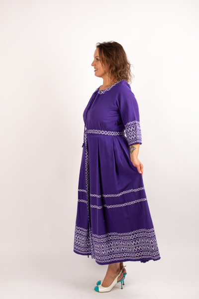 Платье "Сирень" ручное ткачество