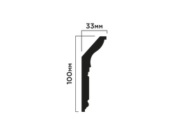 Карниз L1902M ПОЛИСТИРОЛ HI WOOD 100мм х 33мм х 2,0м.