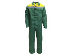 Костюм "Стандарт" с СОП зеленый с желтым, куртка с брюками
