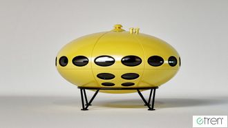 Настольный светильник ночник FUTURO HOUSE &quot;Летающая тарелка&quot; (Цвет жёлтый)