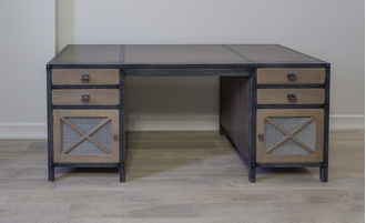 Письменный стол с 2 боковыми тумбами, в стиле loft.