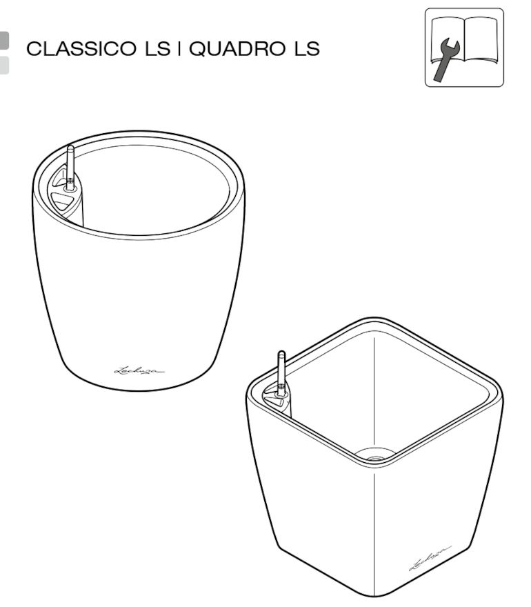Инструкция по сборке кашпо Lechuza Classico LS и Lechuza Quadro LS с техническим горшком