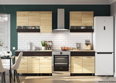 КГ-2 Дуб Сонома/Дуб Венге 2 м кухонный гарнитур