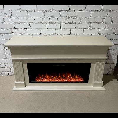 Линейный электрокамин Бруно SL с очагом Vision 42 LOG LED