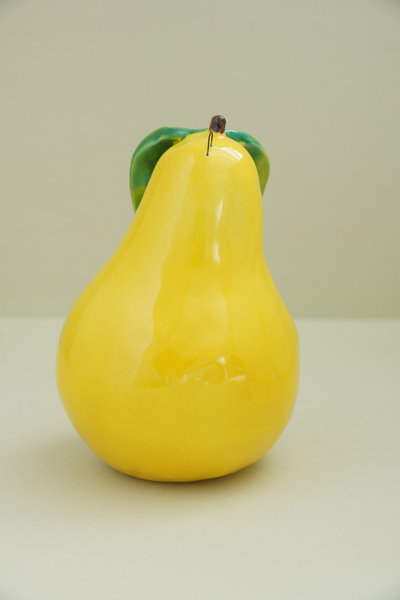 Груша с листом (жёлтая)