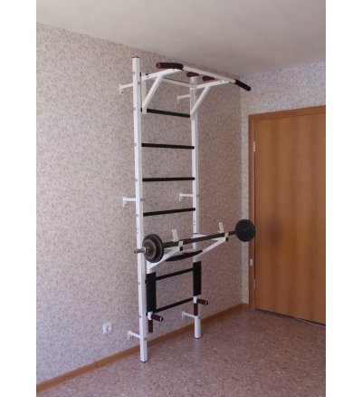 Шведская стенка + турник навесной + брусья - пресс с креплениями для штанги