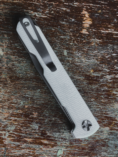 Складной нож Single EVO сталь ламинат Васильева, рукоять G10, цвет белый