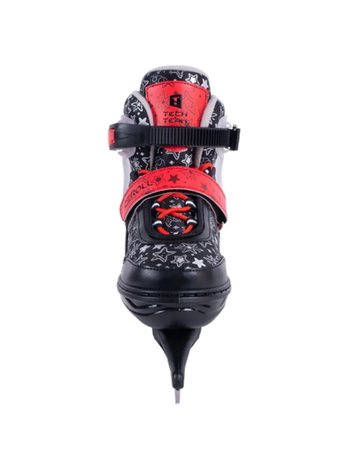 Подростковые раздвижные коньки Iceroll красно‑чёрные 35–38 M