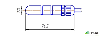 Датчик температуры резистивный TA CG31P8-CC-U-10-2