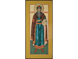 Всеволод Новгородский, святой благоверный князь. Рукописная мерная икона.