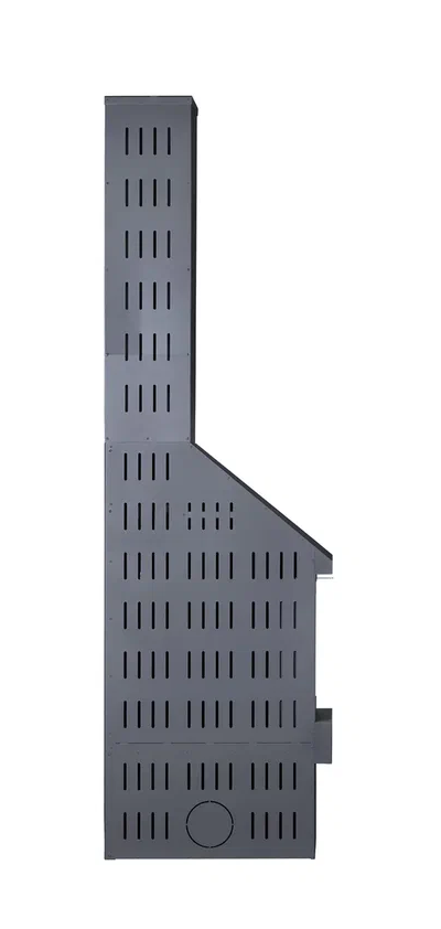 Камин Прага угловой левый / правый, шамот белый / черный, Экокамин (Россия)