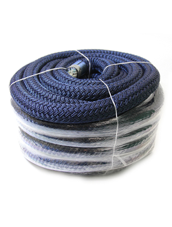 Плетеный швартовый трос c огоном 30мм*20м тёмно-синий