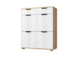 Спальня ЭМИЛИЯ - Комод ЭЛ-20 Дуб Крафт золотой/Меренга