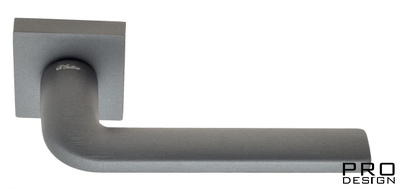 Дверная ручка на квадратном основании Fratelli Cattini "LINEA" 8-GA антрацит серый