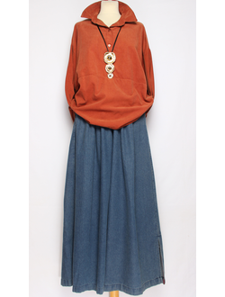 Рубашка "Вельветовая" терракотовая р.46-52