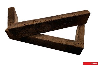 Угол "ЛОНГБРИК", 235*110*20мм (+/-2%), бетон, цв.Темно-коричневый, уп.1,2м/п (24шт)(13кг)(36уп)