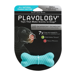 Playology DUAL LAYER BONE двухслойная жевательная косточка для собак мелких пород с ароматом арахиса