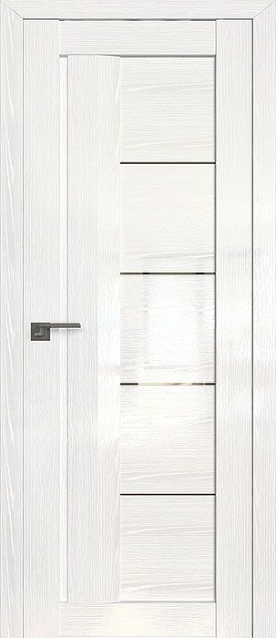 Межкомнатная  белая дверь с прозрачным стеклом