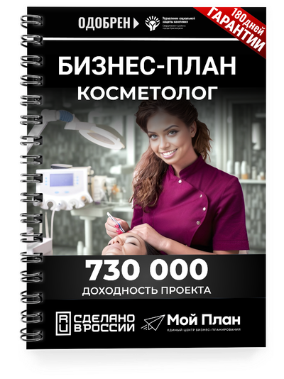 Бизнес-план для соцконтракта: Косметолог. Выгодная цена, видео, пример сметы на 350 тыс. руб. - Купи