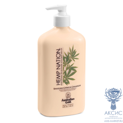 Профессиональный увлажняющий лосьон для тела Australian Gold/ Hemp Nation (США) Sparkling Citrus & Champagne Body Lotion (535 мл)
