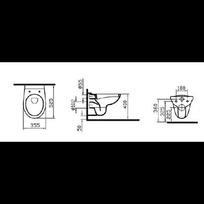 Комплект: сиденье с микролифтом VitrA Normus, панель смыва, цвет хром, 9773B003-7200