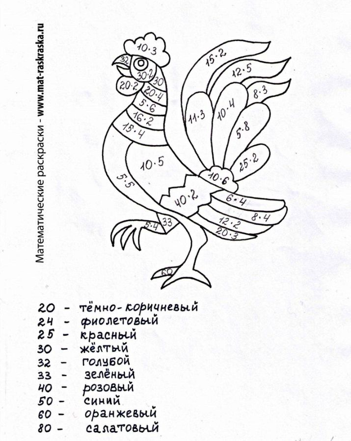 Раскраска для самых маленьких. Петушок - Раскраски по образцу