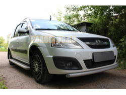 Защита радиатора Lada Largus 2012- / Largus Cross 2014- black верх
