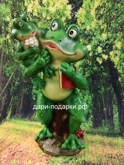 Лягушка с лягушонком 40*17см   1,2кг   полистоун Россия  2275//012815