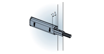 Толкатель Push Latch TeraBlack (с прямой пластиной)