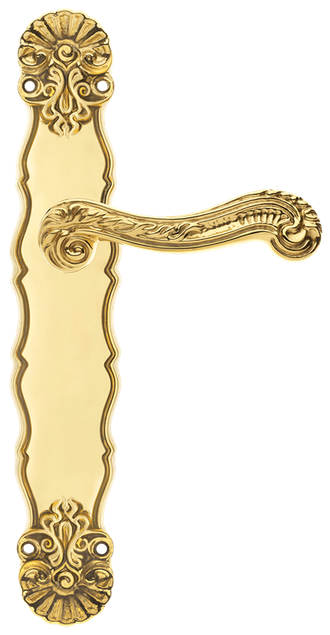 Дверные ручки Morelli Luxury на планке LOUVRE PL OTL Цвет - Золото