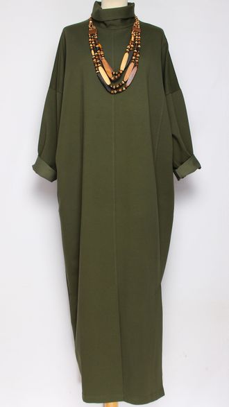 Платье "Кимоно хомут" хаки р.50,52,56