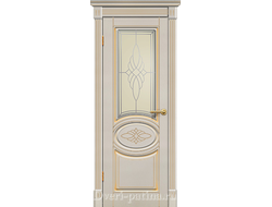 Дверь Муза черешня с золотой патиной