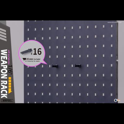 Стойка под оружие 1/6 и 1/12 (серая) - КОЛЛЕКЦИОННАЯ ДИОРАМА 1/6 Weapon Racks SET (WRP001) - ASMUS TOYS