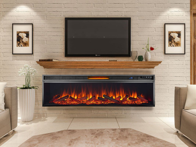 Линейный электрический очаг Vision 60 LOG LED