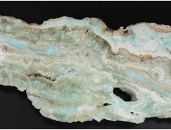 Арагонит голубой, полировка с двух сторон, Африка (131*62*12 мм, 175 г) №37762