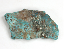 Бирюза с пиритом, необработанный, дикий образец, США, Аризона (32*18*6 мм, 3,9 г) №37588