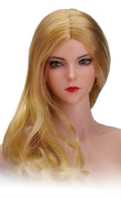 Женская голова (скульпт) с длинными светлыми волосами - 1/6 scale Asian Female Head Sculpt Que Magpie (YMT085D) - YMTOYS