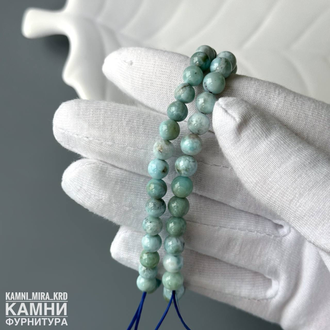 Браслет ларимар шарик 5,9-6,4 мм, цена за штуку