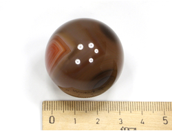 Шар Сердолик, Агат, Ботсвана (35 мм, 57 г) №25825