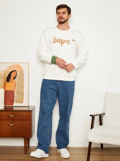 МУЖСКОЙ СВИТШОТ БЕЛЫЙ "ДАРИ"