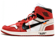 Nike Air Jordan Retro High 1 x OFF White (красные с белым)